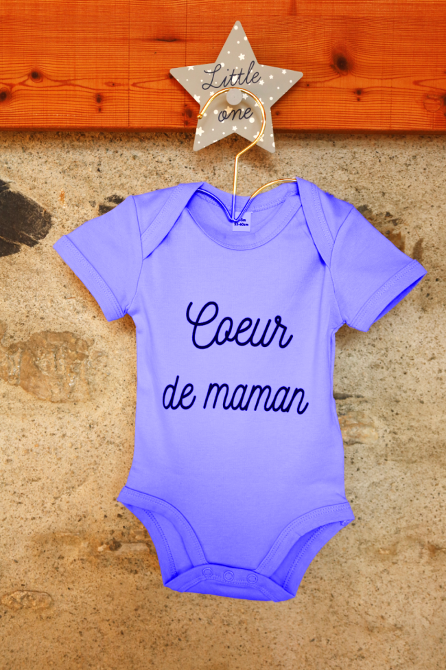 &quot;COEUR DE MAMAN&quot; Bleu